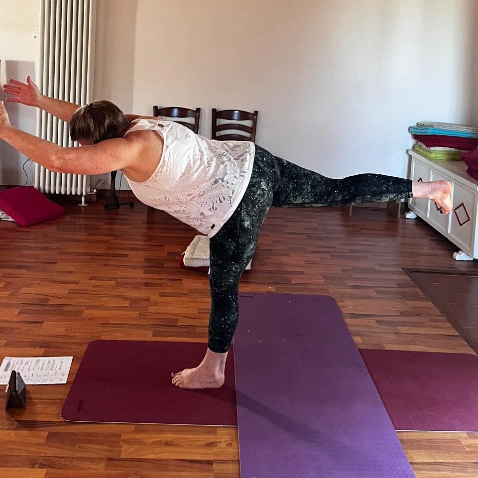 Yoga room with mats, equipment